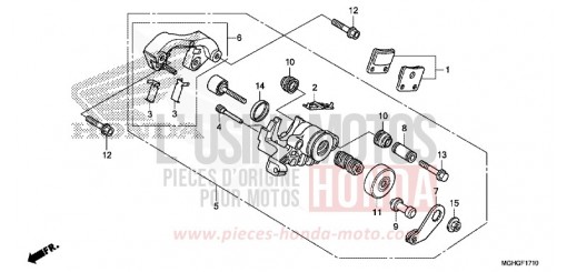 PARKING BRAKE CALIPER VFR1200XDLG de 2016